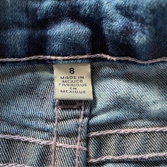 True Religion Girls acid wash jeans w pink stitching size 8 - Picture 8 of 15